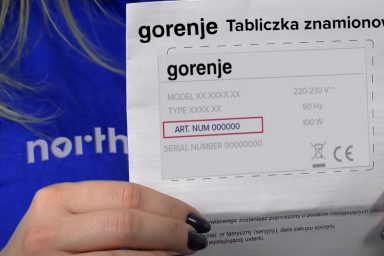 Tabliczka znamionowa gorenje