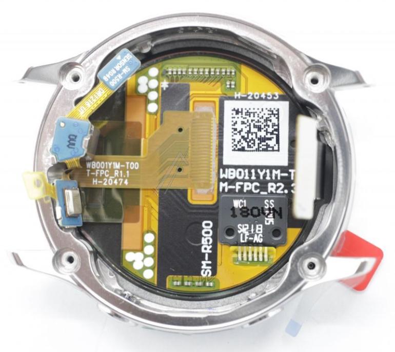 Ekran | Panel dotykowy z wyświetlaczem i obudową srebrny do smartwatcha SAMSUNG SM-R500,1