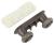 Rolki z uchwytem prowadnicy kosza górnego 1szt. do zmywarki do Whirlpool WSFO 3T125 6PC X