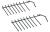 Grzebienie dolnego kosza do zmywarki do Bosch SMV63M40EU/44