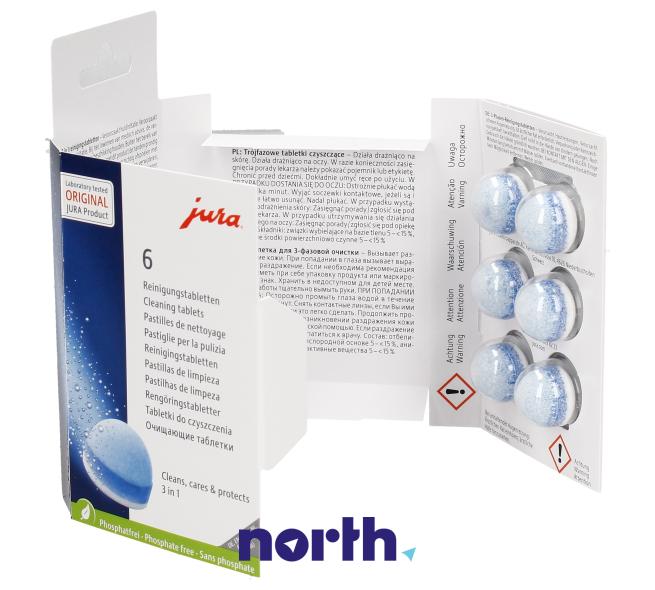 trójfazowe tabletki czyszczące do ekspresu Jura 24225 6 sztuk