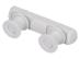Rolki z uchwytem prowadnicy kosza górnego do zmywarki do Hoover HDS 555 M 80,0