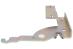 Prawy zawias drzwi do zmywarki do Samsung DW60M6050BB/EE,4
