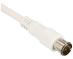 Kabel antenowy IEC wtyk / gniazdo biały 1,5m COM,3