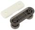 Rolki z uchwytem prowadnicy kosza górnego 1szt. do zmywarki do Whirlpool WSFO 3T125 6PC X,2
