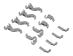 Klipsy do kosza dolnego do zmywarki do Bosch SMV88TX36E/38,0