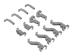 Klipsy do kosza dolnego do zmywarki do Bosch SMV88TX16D/29,1