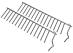Grzebienie dolnego kosza do zmywarki do Siemens SN66L081EU/28,1