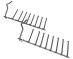 Grzebienie dolnego kosza do zmywarki do Siemens SN25M205EP/59,0