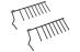 Grzebienie dolnego kosza do zmywarki do Bosch SMI53L86EU/45,2