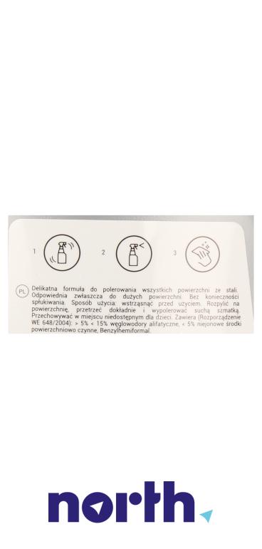 Środek czyszczący do stali nierdzewnej kuchenki Amica GEP 5133,3