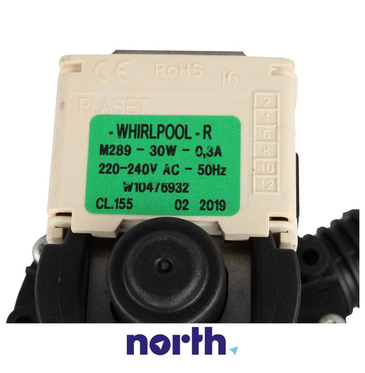 Pompa odpływowa kompletna (silnik + obudowa) do pralki Whirlpool 481010585015,3