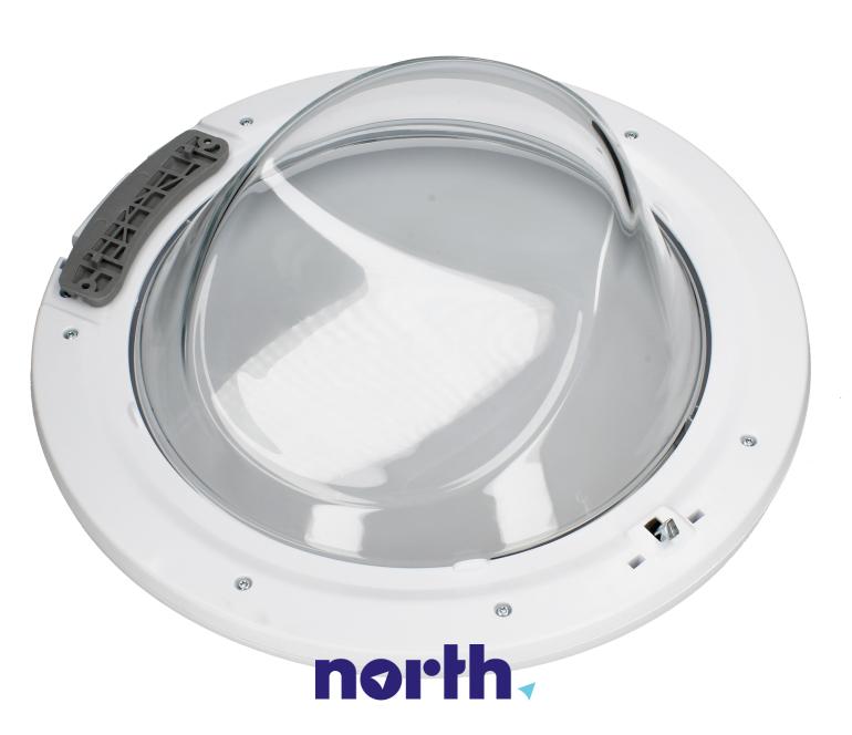 Drzwi przednie z zawiasem do pralki Candy CSO4 1275T3/1-S,1