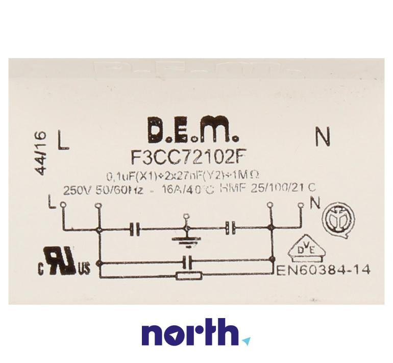 Filtr przeciwzakłóceniowy do pralki Hoover HN 6135-84,3