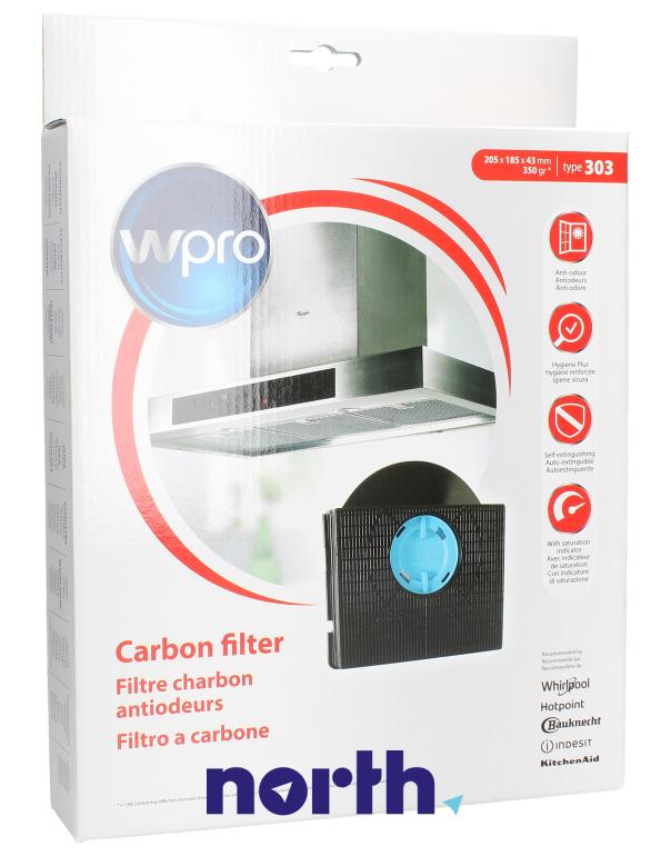 Filtr węglowy prostokątny do okapu do Whirlpool AKR 643/GY 21.4x20.8cm,0