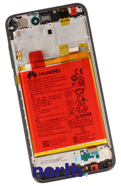 Wyświetlacz LCD z obudową i baterią do smartfona Huawei P8 Lite 02351VBT,1