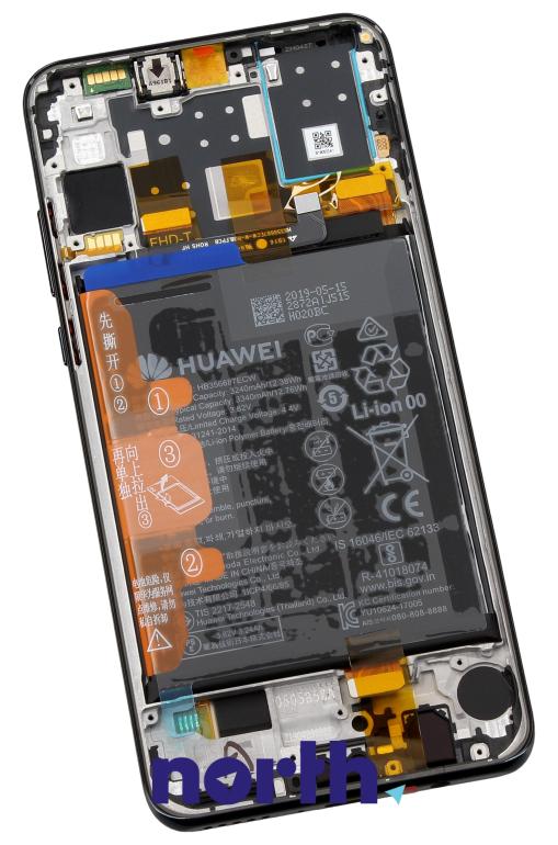 Wyświetlacz LCD z obudową i baterią do smartfona Huawei P30 Lite 02352RPW,1