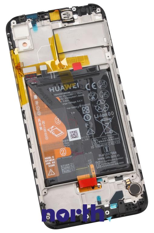 Wyświetlacz LCD z obudową i baterią do smartfona Huawei 02352LVM,1