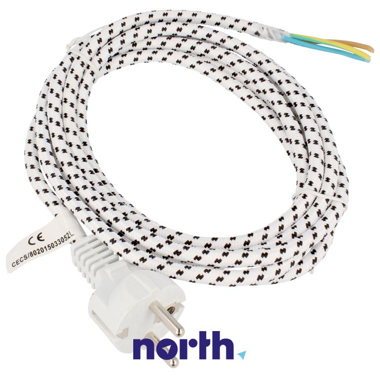 Uniwersalny kabel zasilający 2,75m do żelazka Moulinex, Tefal, Krups, Philips, Calor, Rowenta DeLonghi,0