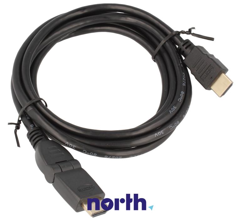 Kabel HDMI 4K Highspeed Ethernet z wtyczką kątową 2m,0