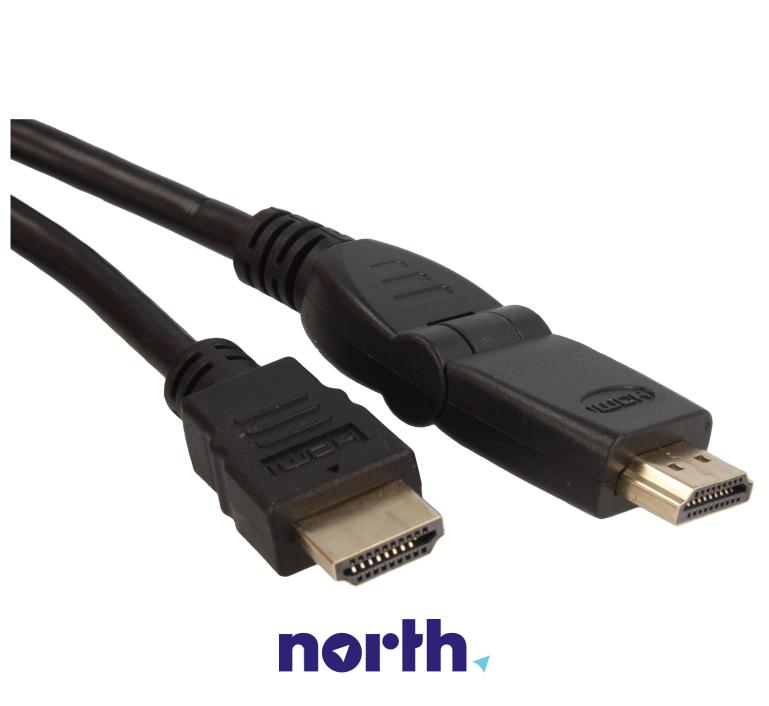 Kabel HDMI 4K Highspeed Ethernet z wtyczką kątową 2m,1