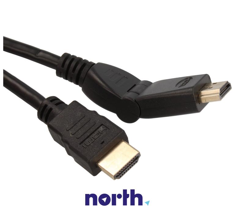 Kabel HDMI 4K Highspeed Ethernet z wtyczką kątową 2m,2