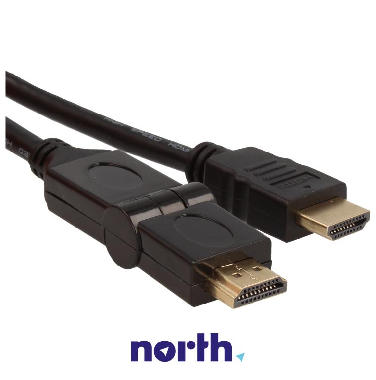 Kabel HDMI 4K Highspeed Ethernet z wtyczką kątową 3m,1