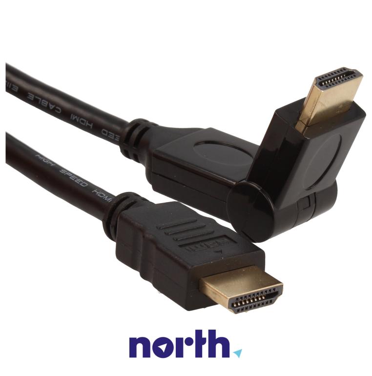 Kabel HDMI 4K Highspeed Ethernet z wtyczką kątową 3m,2