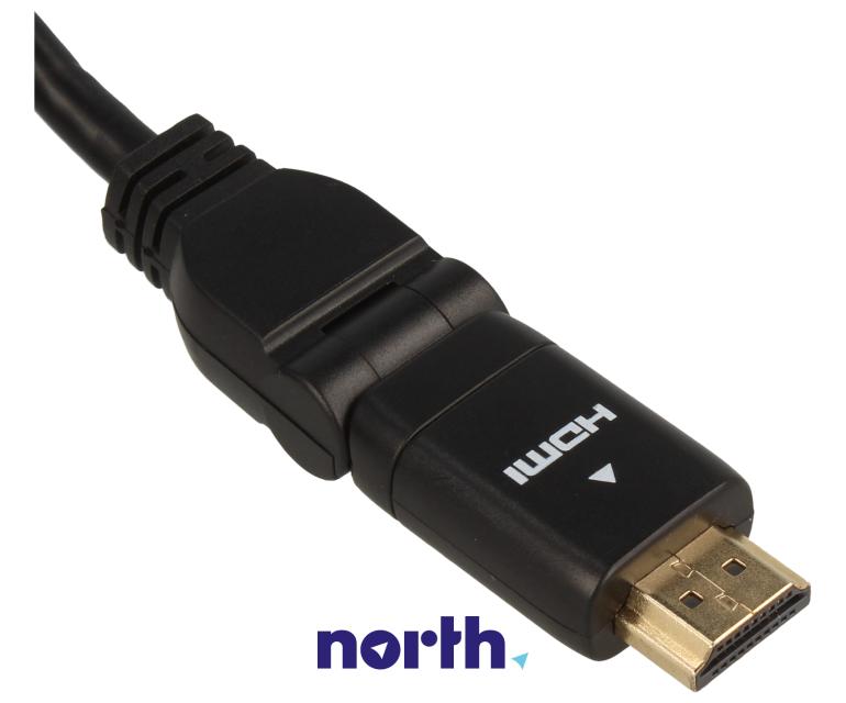 Kabel HDMI 4K Highspeed Ethernet z wtyczką kątową 5m,2