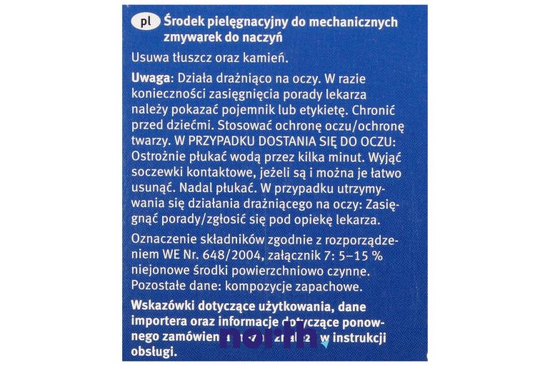 Środek czyszczący do zmywarki do Bosch SPS53M88EU/40,3