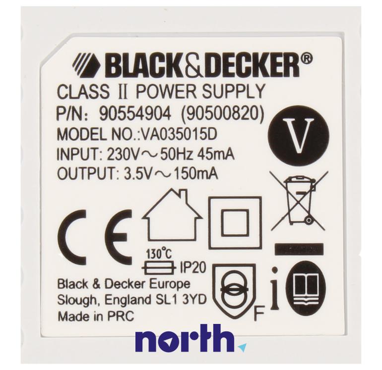 Ładowarka 3.5V 0.15A (VA035015D) do odkurzacza Black & Decker,2