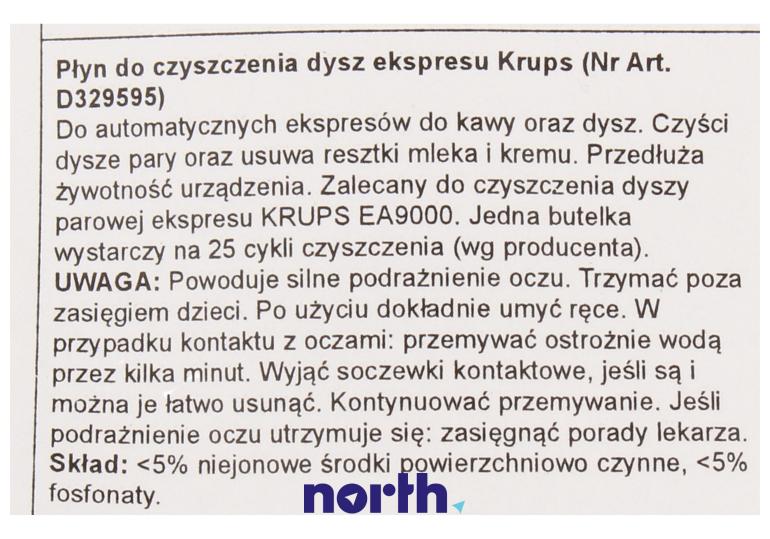 Płyn do czyszczenia obiegu mleka Krups XS9000 XS900010 200ml,4