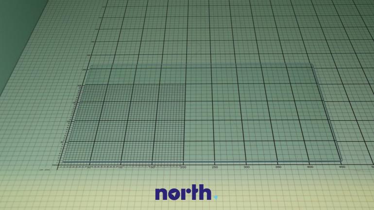 Półka szklana do zamrażarki 44.5x26x0.4 Amica 1021902,0