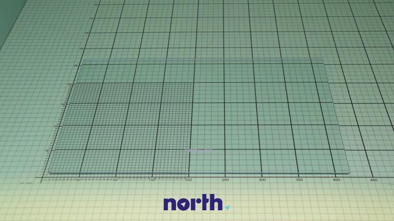 Półka szklana bez ramek do chłodziarki 41.5x26x4 Amica 1021909,0