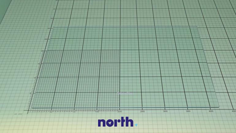 Półka szklana bez ramek do chłodziarki 41.5x30.5 Amica 1022085,0