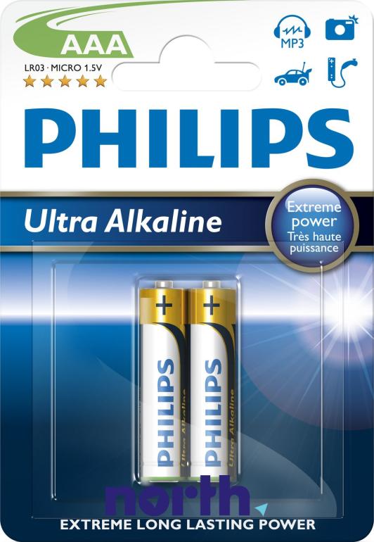 Bateria alkaliczna AAA Philips (2szt.),0