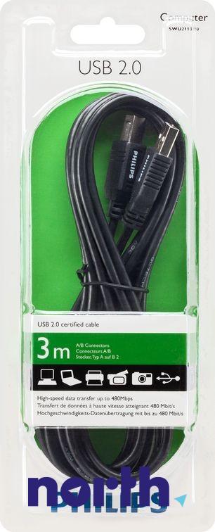 Kabel USB A 2.0 - USB B 2.0 3m,0
