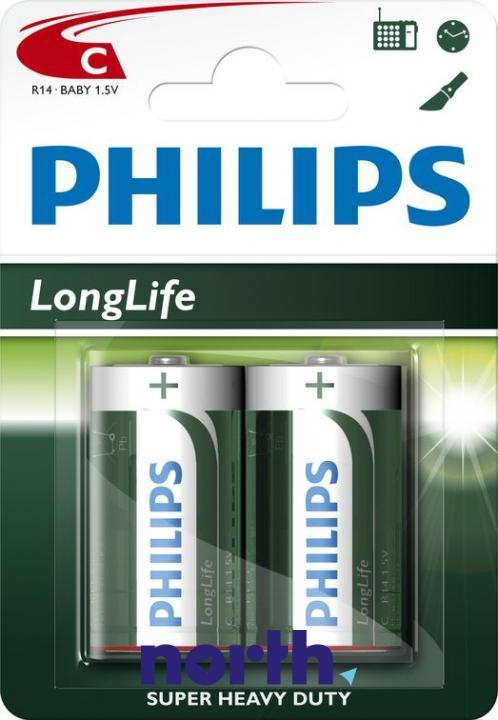Bateria alkaliczna R14 PHILIPS (2szt.),3