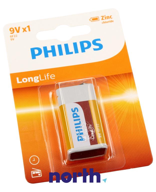 Bateria alkaliczna 9V LongLife Philips (1szt.),0