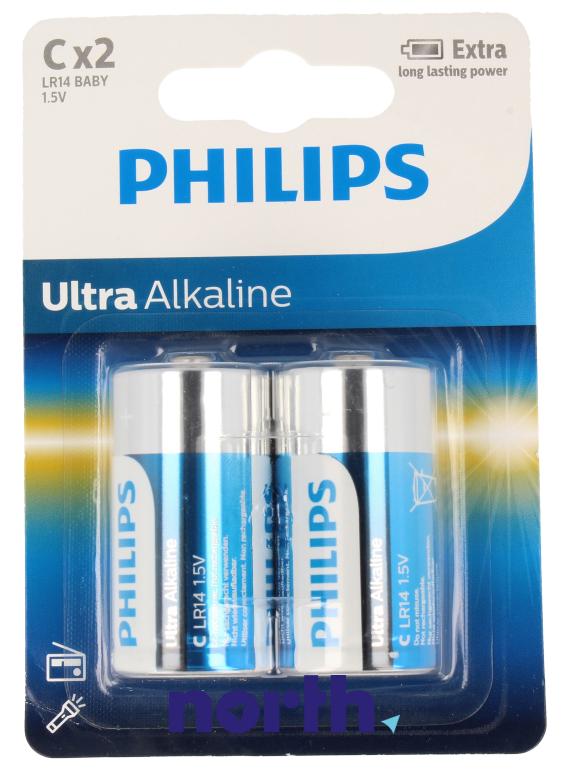 Bateria alkaliczna R14 Philips (2szt.),0