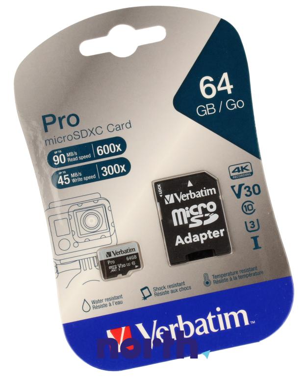 Karta pamięci microSD XC do smartfona VERBATIM 47042,0