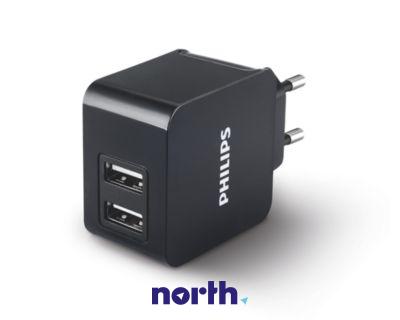 Ładowarka sieciowa z 2 gniazdami USB do smartfona Philips DLP2307/12 DLP230712,0