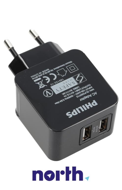 Ładowarka sieciowa z 2 gniazdami USB do smartfona Philips DLP2307/12 DLP230712,1