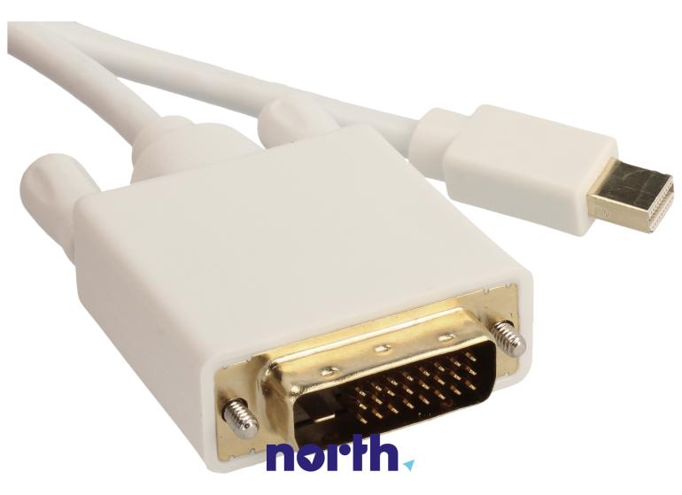 Kabel mini Displayport wtyk / wtyk DVI-D (Dual Link 24+1), biały 2m COM,1
