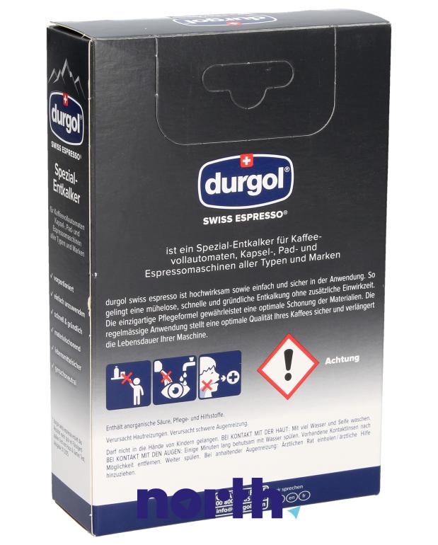 Odkamieniacz w płynie Durgol Swiss Espresso 2x125ml do ekspresu do kawy,1