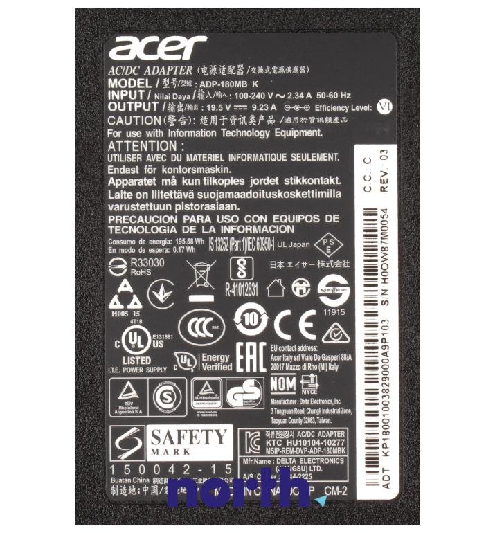 Ładowarka 19.5V do laptopa Acer KP18001003 7,4x5,0mm,4