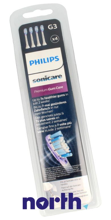 Końcówki Sonicare (4szt.) Premium Gum Care do szczoteczki do zębów HX905417,4