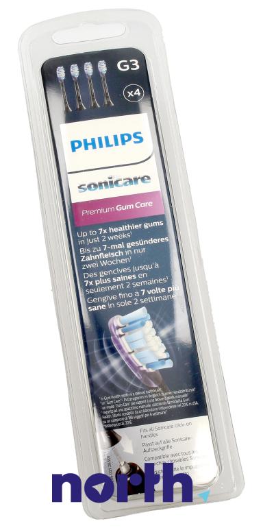 Końcówki Sonicare (4szt.) Premium Gum Care do szczoteczki do zębów HX905433,4
