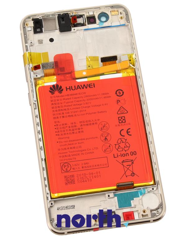 Wyświetlacz LCD z obudową i baterią do smartfona Huawei P10 Lite 02351FSN,1