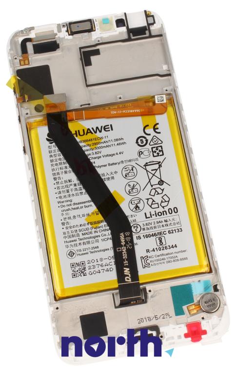 Wyświetlacz LCD z obudową i baterią do smartfona Huawei Y6 02351WLK,1